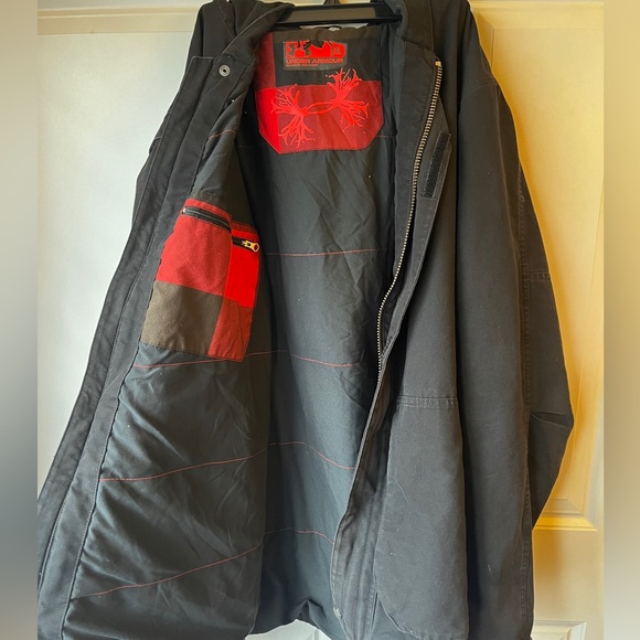 Under Armour Men's XL Burley Jacket Black Hunting Hooded Canvas Hoodie - Picture 4 of 6